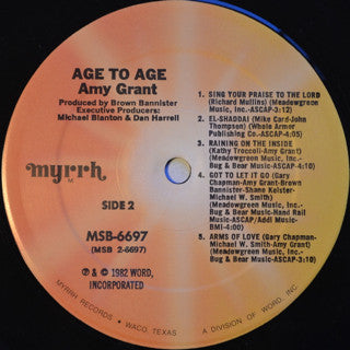Amy Grant : Age To Age (LP, Album, Mon)