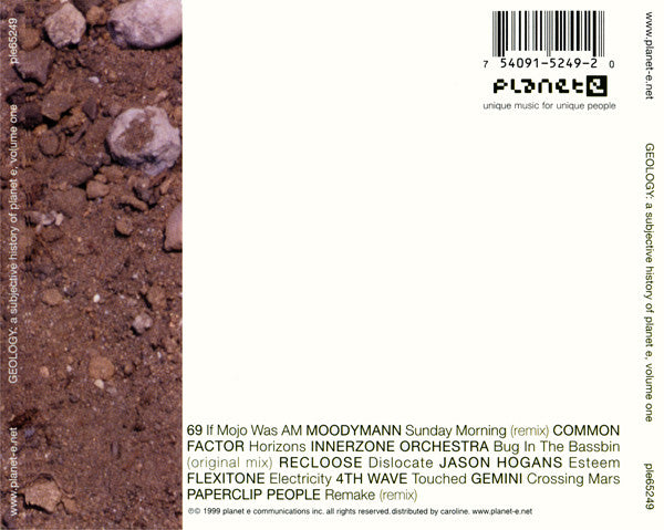 Various : Geology: A Subjective History Of Planet E, Volume One (CD, Comp)