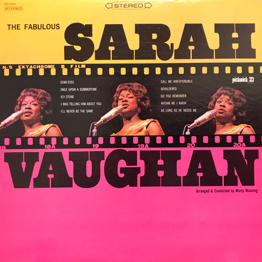 Sarah Vaughan : The Fabulous Sarah Vaughan (LP)