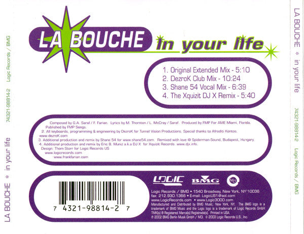 La Bouche : In Your Life (CD, Maxi)