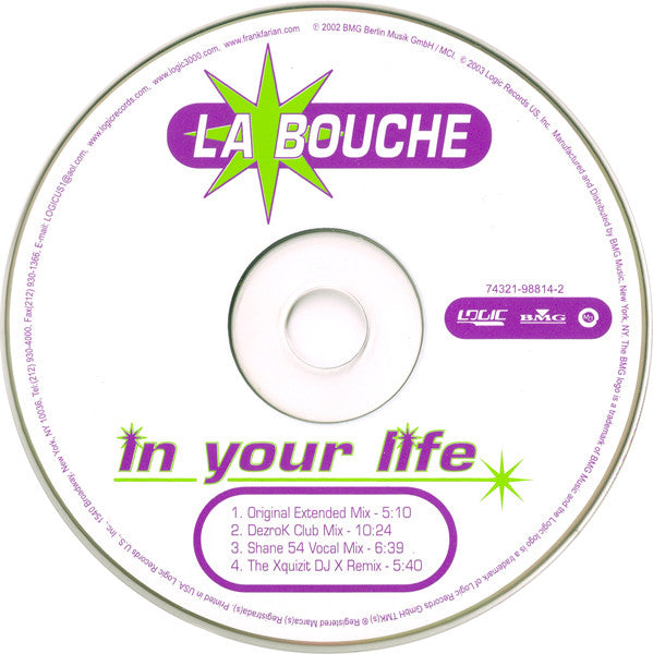 La Bouche : In Your Life (CD, Maxi)
