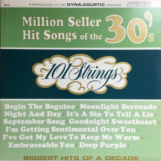 101 Strings : Million Seller Hit Songs Of The 30's (LP)