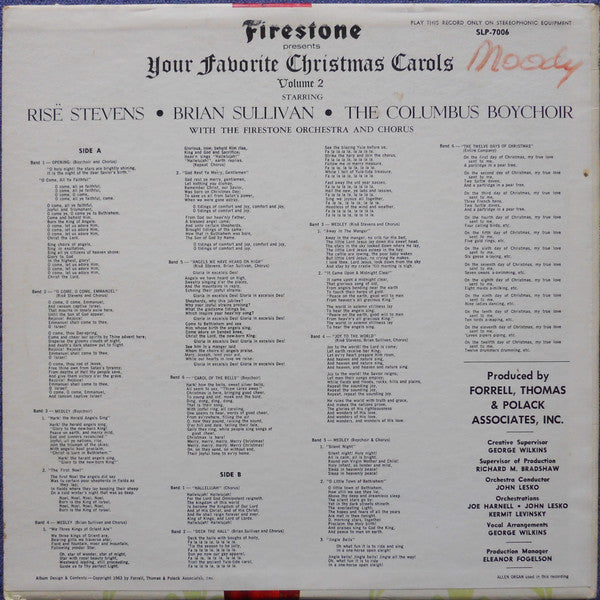 Various : Your Favorite Christmas Carols, Vol. 2 (LP)