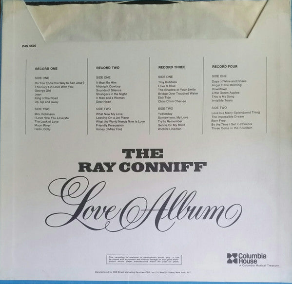 Ray Conniff : The Ray Conniff Love Album (4xLP, Comp)