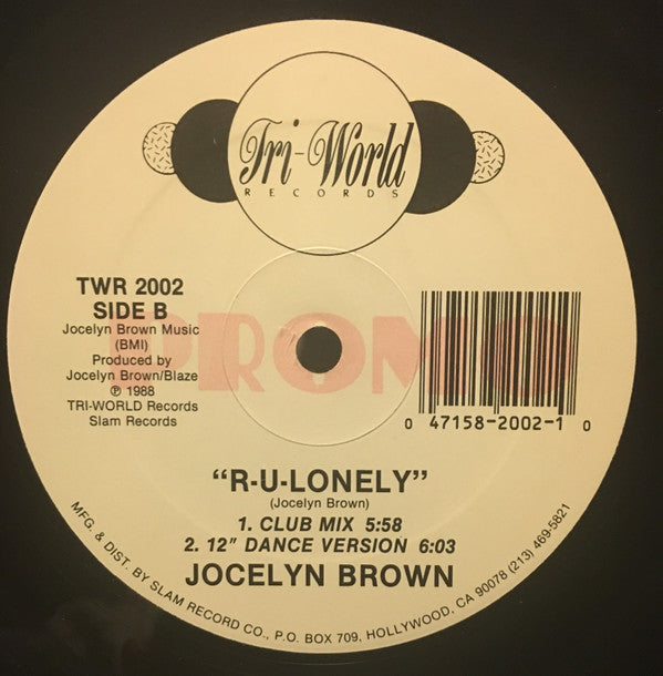 Jocelyn Brown : R-U-Lonely (12", Promo)