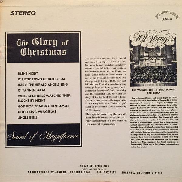 101 Strings : The Glory Of Christmas (LP, RE)