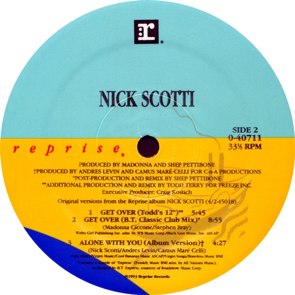 Nick Scotti : Get Over (12")