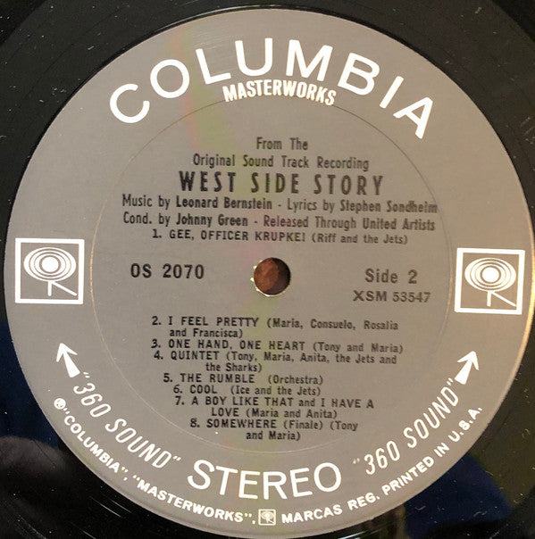 Leonard Bernstein : West Side Story (The Original Sound Track Recording) (LP, Album, RP, Pit)