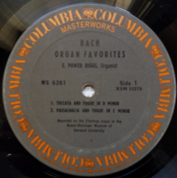 Johann Sebastian Bach : E. Power Biggs : Bach Organ Favorites (LP, Album, RE)
