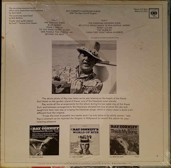 Ray Conniff With Ray Conniff And The Singers : Ray Conniff's Hawaiian Album (LP, Album)
