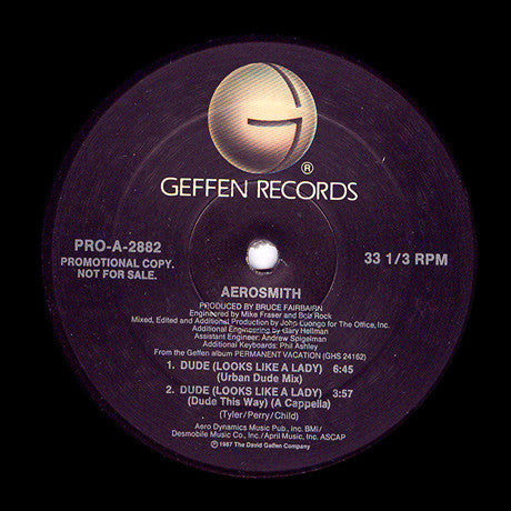 Aerosmith : Dude (Looks Like A Lady) (12", Promo)
