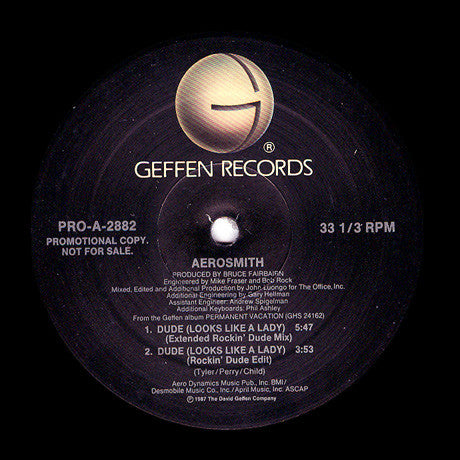 Aerosmith : Dude (Looks Like A Lady) (12", Promo)