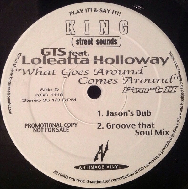 GTS Feat. Loleatta Holloway : What Goes Around Comes Around (Part II) (2x12", Promo)