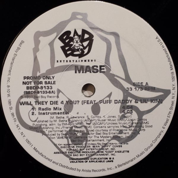 Mase : Will They Die 4 You? (12", Single, Promo)