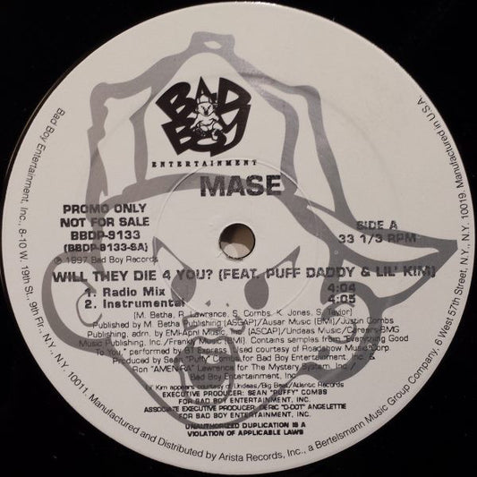 Mase : Will They Die 4 You? (12", Single, Promo)