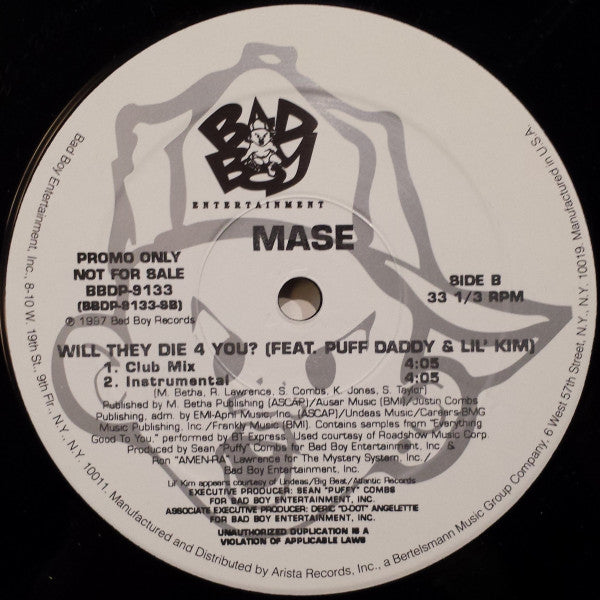Mase : Will They Die 4 You? (12", Single, Promo)