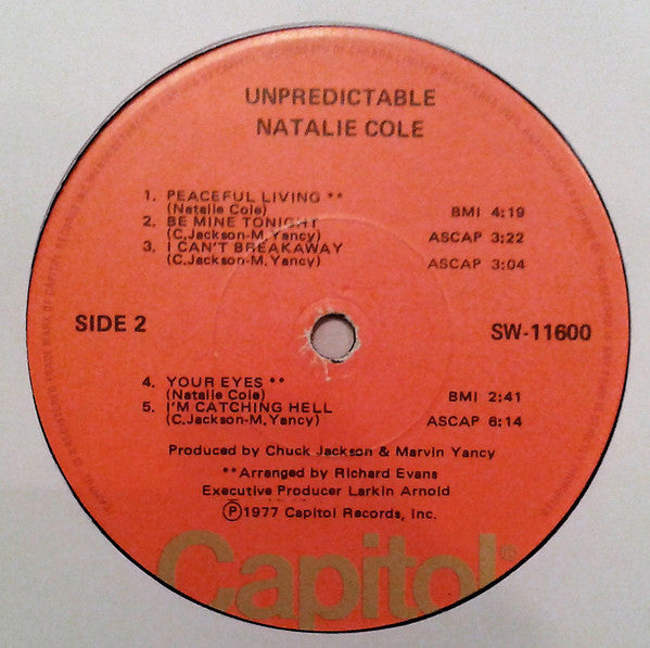 Natalie Cole : Unpredictable (LP, Album)