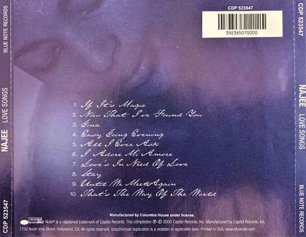 Najee : Love Songs (CD, Album, Comp, Club)