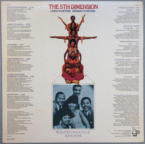 The Fifth Dimension : Living Together, Growing Together (LP, Album, Club, RCA)