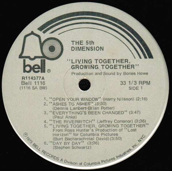 The Fifth Dimension : Living Together, Growing Together (LP, Album, Club, RCA)