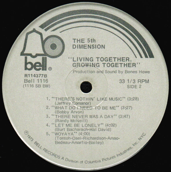 The Fifth Dimension : Living Together, Growing Together (LP, Album, Club, RCA)