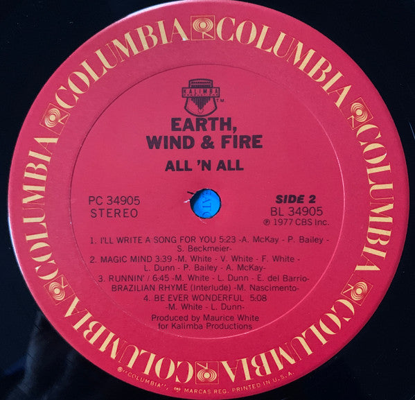 Earth, Wind & Fire : All 'N All (LP, Album, RE, Gat)