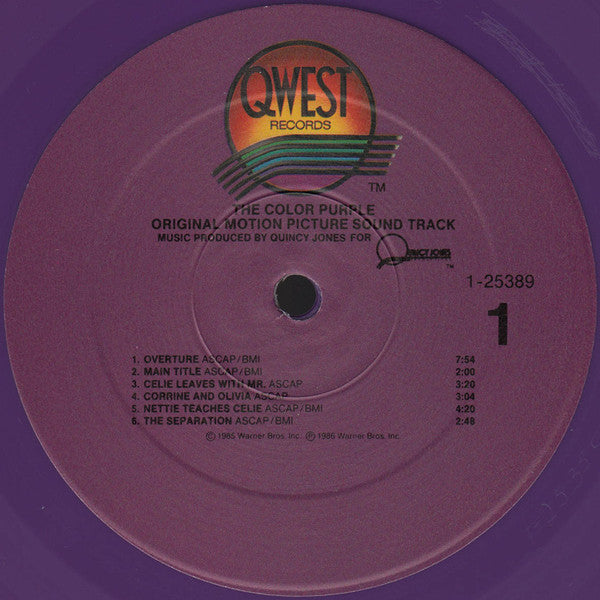 Quincy Jones : The Color Purple (Original Motion Picture Sound Track) (2xLP, Album, Pur)