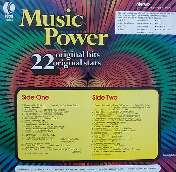 Various : Music Power (LP, Comp, Ltd)