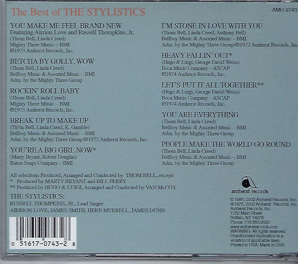 The Stylistics : The Best Of The Stylistics (CD, Comp, RE)