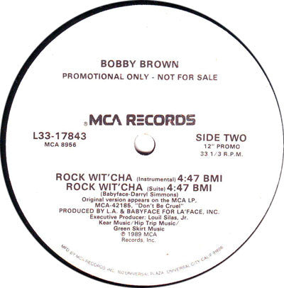 Bobby Brown : Rock Wit'Cha (Extended Version) (12", Promo)