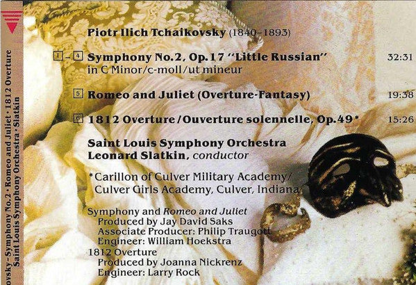 Pyotr Ilyich Tchaikovsky – Saint Louis Symphony Orchestra, Leonard Slatkin : Symphony No. 2 "Little Russian" • Romeo & Juliet • 1812 Overture  (CD, Album, Club)