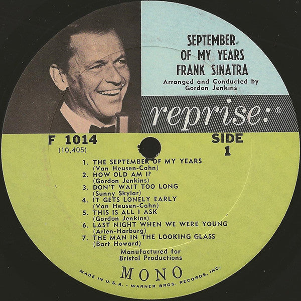 Frank Sinatra : September Of My Years (LP, Album, Mono, Pit)