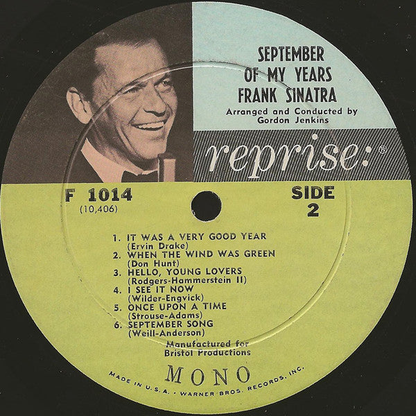 Frank Sinatra : September Of My Years (LP, Album, Mono, Pit)