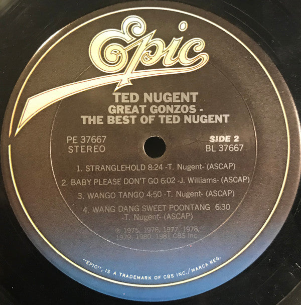 Ted Nugent : Great Gonzos! - The Best Of Ted Nugent (LP, Comp, RE)