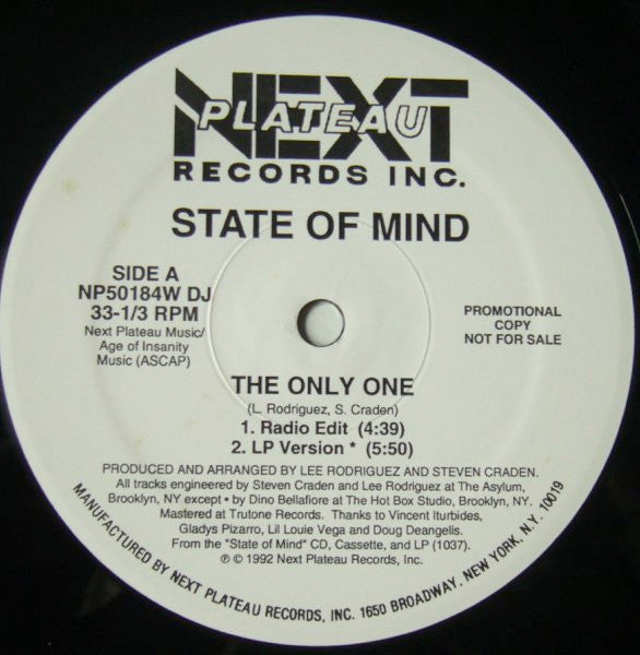 State Of Mind (5) : The Only One (12", Promo)
