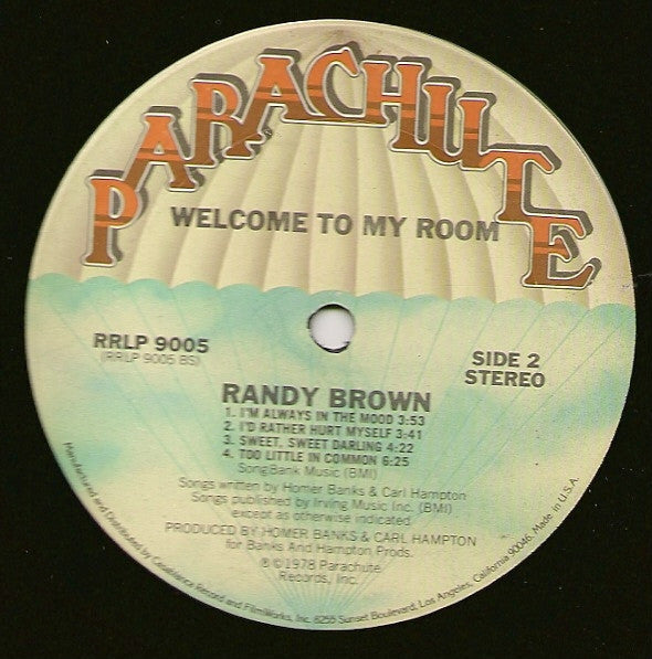 Randy Brown (2) : Welcome To My Room (LP, Album)