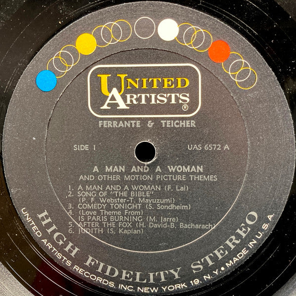 Ferrante & Teicher : "A Man And A Woman" And Other Motion Picture Themes (LP, Album)