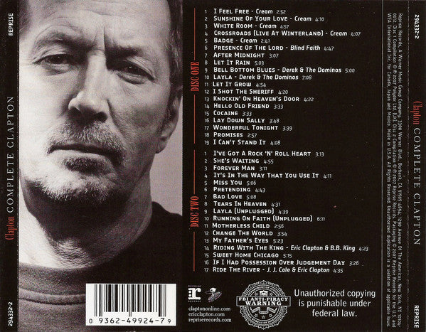 Eric Clapton : Complete Clapton (2xCD, Comp)