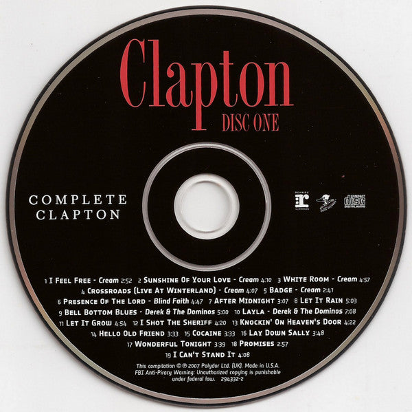 Eric Clapton : Complete Clapton (2xCD, Comp)