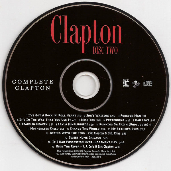 Eric Clapton : Complete Clapton (2xCD, Comp)