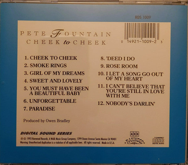 Pete Fountain : Cheek To Cheek (CD, Album)