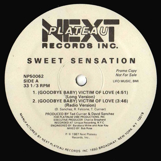 Sweet Sensation : (Goodbye Baby) Victim Of Love (12", Promo)