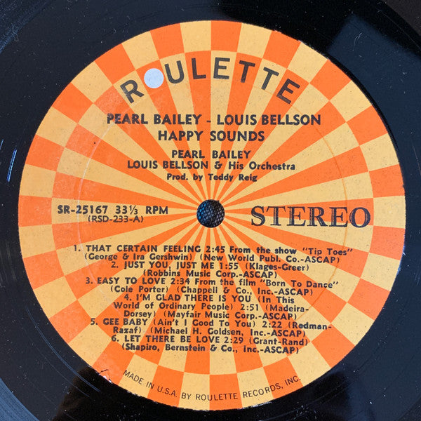 Pearl Bailey & Louis Bellson : Happy Sounds (LP)