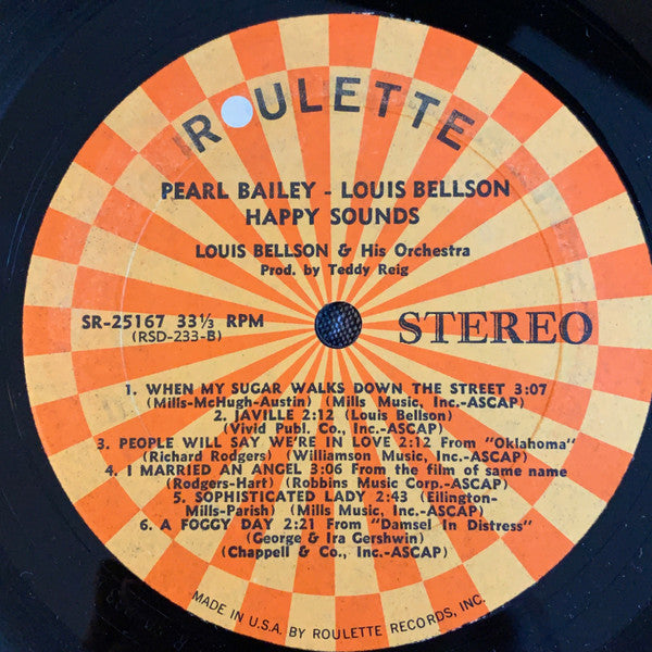 Pearl Bailey & Louis Bellson : Happy Sounds (LP)