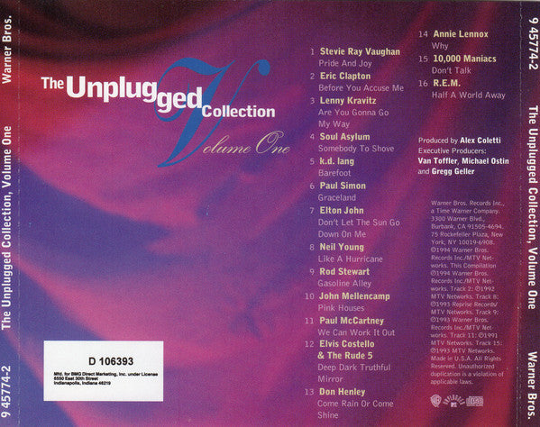 Various : The Unplugged Collection (Volume One) (CD, Comp, Club, RE)