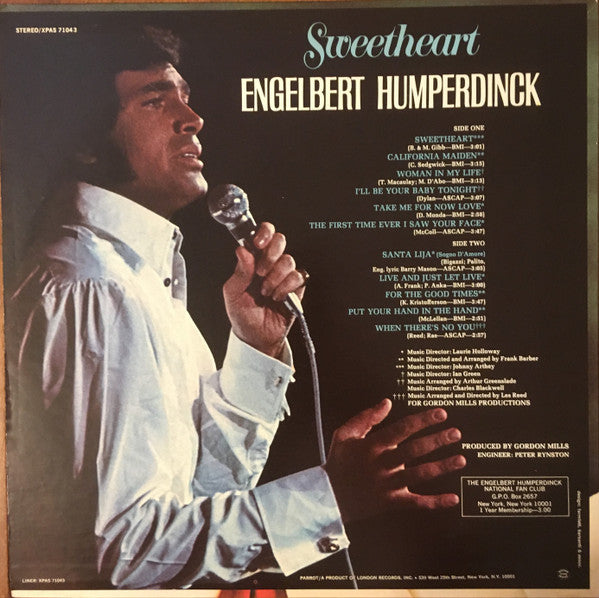 Engelbert Humperdinck : Sweetheart (LP, Album)