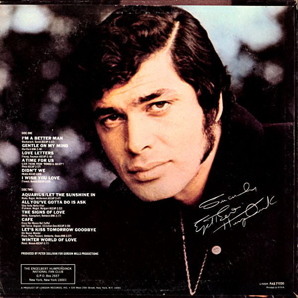 Engelbert Humperdinck : Engelbert Humperdinck (LP, Album)