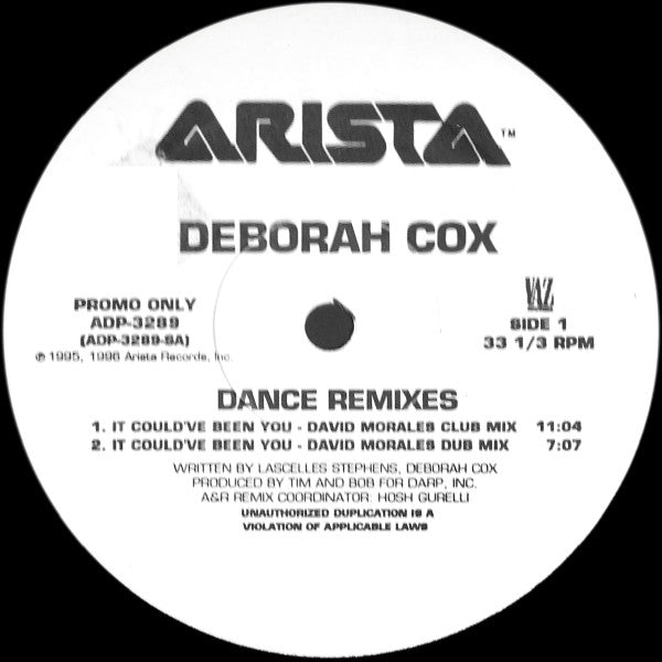 Deborah Cox : It Could've Been You (Dance Remixes) (12", Promo)