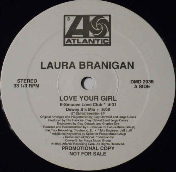 Laura Branigan : Love Your Girl (12", Promo)