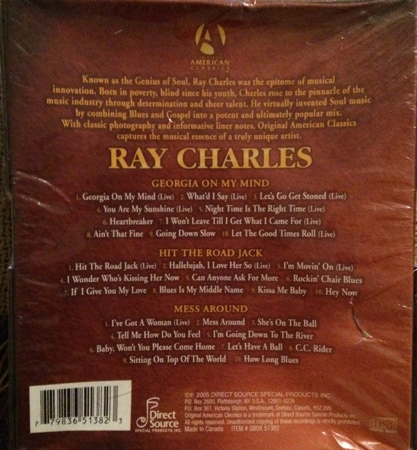 Ray Charles : Original American Classics: Ray Charles (3xCD, Comp, Box)